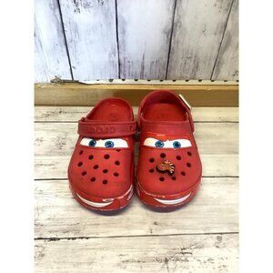 Disney Pixar Cars Lightning McQueen Crocs - Kids Size J1 - Red Clogs